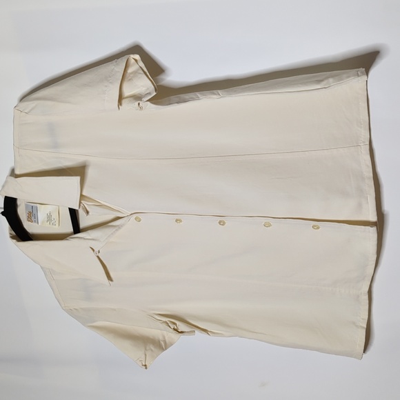 Vintage Elite International 100% silk short sleeve button down top - Picture 2 of 12